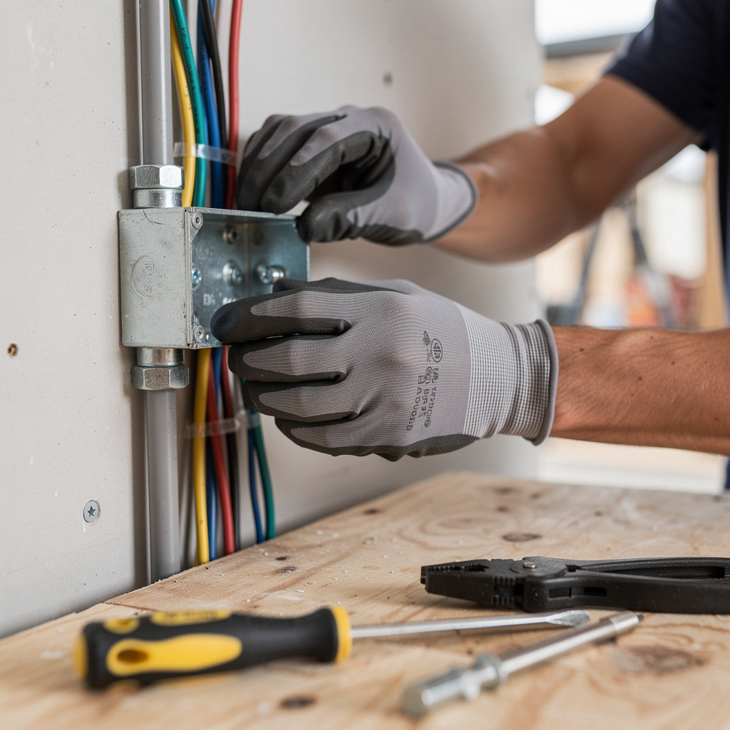 Brikho Construction & Developments Inc team reviewing detailed blueprints for a San Diego County construction project